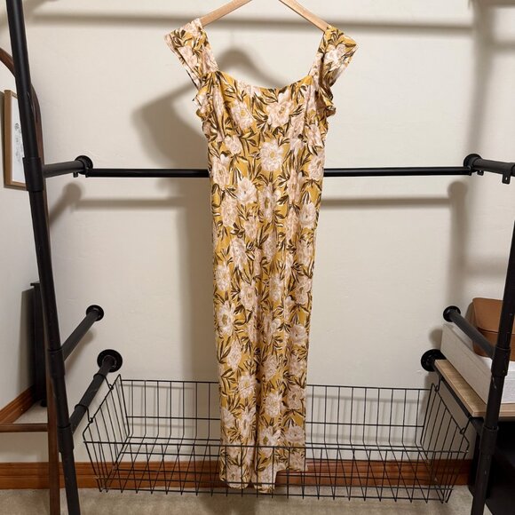 NWT Madewell Angelina Yellow Floral Slip Dress 8 - Picture 3 of 13